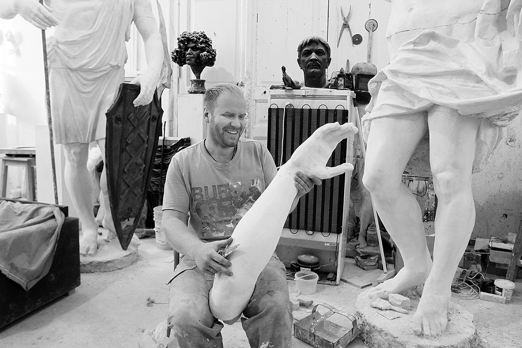 Фотосъемка реставрационных работ в мастерской академии художеств, Санкт-Петербург